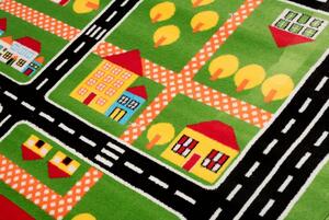 Kusový koberec dětský J0320 - Město domy - 240x330 cm