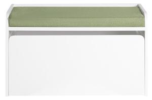 Sobuy Kmb80-W Dětská Truhla Na Hračky Lavice Úložný Prostor Na Hračky Bílá 60X35X34Cm
