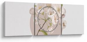 Obraz - Bloom with grace N⁰2 (s hodinami) (90x30 cm)