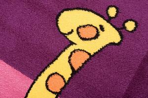 Kusový koberec dětský J0810 - ZOO 3 - fialový - 240x330 cm