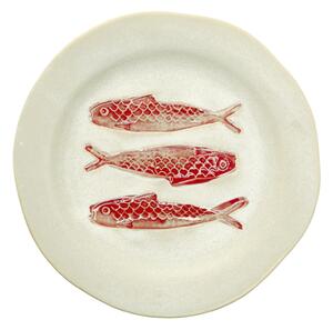 Kameninový talíř Red Fish Ø 21 cm