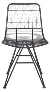 Kovová černá židle Magdalena – 49x49x85 cm