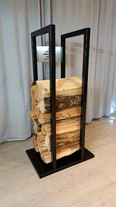 Kovový stojan na dřevo volně stojící 100 cm
