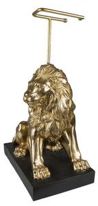 Stojan na toaletní papír se zlatým lvem Lion Gold – 40x23x58 cm