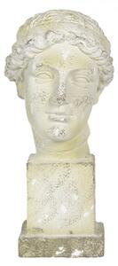 Kameninová antik busta na podstavci Vicky – 30x24x54 cm