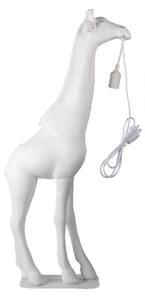 Bílá stojací lampa žirafa – 48x18x99 cm