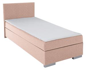 KONDELA Boxspringová postel, jednolůžko, růžová, 90x200, univerzální, ADARA