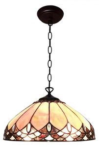 Závěsná lampa Tiffany Béžová, Hnědá 39 cm E27/max 1*60W – 39 cm