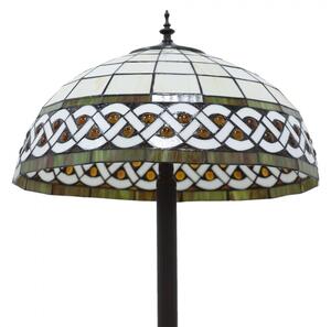Stojací Tiffany lampa Nicolette – 46x166 cm