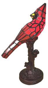 Stolní lampa Tiffany Red Parrot – 15x12x33 cm