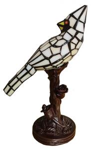 Stolní lampa Tiffany White Parrot – 15x12x33 cm