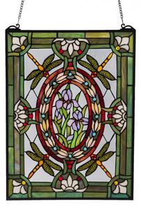 Skleněný nástěnný panel Tiffany Flowers – 46x1x61 cm
