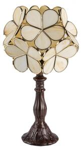 Žlutá stolní lampa Tiffany Bloom – 21x21x38 cm