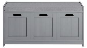 Sobuy Fsr80-Sg Lavice S Úložným Prostorem Lavice Na Boty Šedá 90X45X35Cm