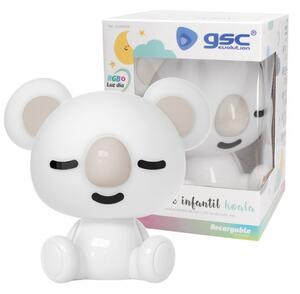 Noční světlo koala 25cm GSC, denní + RGB, nabíjecí dětská lampička, 3 roky záruka