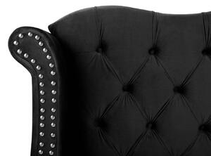 Manželská postel 180 cm ATREY (polyester) (černá) (s roštem). 1018558
