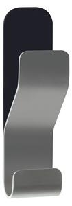 Spirella dvojitý samolepící háček ANOBILE, stříbrná-černá, nerez ocel, 30 x 110 mm