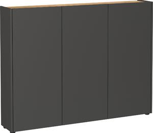 BOTNÍK, barvy grafitu, barvy dubu, 138/105/25 cm - Online Only šatny & botníky, Online Only