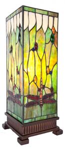 Stolní lampa Tiffany Dragonfly square – 18x18x45 cm