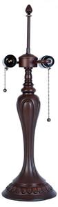 Tmavě hnědá zdobená noha k lampě Tiffany – 17x60 cm