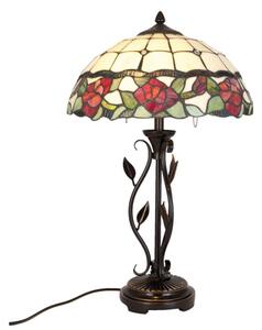 Stolní lampa Tiffany s růžemi Ruusut – 35x61 cm