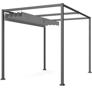 Outsunny Pergola přibližně 3x2m Zahradní Pavilon Terasové Krytí Kovový Samostatně Stojící Zahradní Pavilon s Nastavitelnou Střechou, UV Ochrana, Ochra