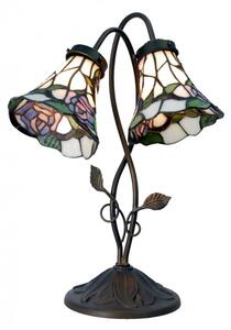 Stolní lampa Tiffany Two roses – 34x28x47 cm