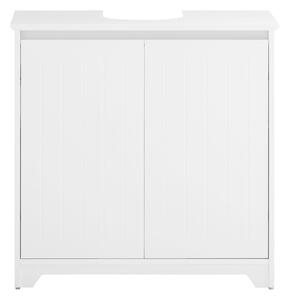 Sobuy Bzr108-Ii-W Umyvadlová Skříňka Skříňka Pod Umyvadlo Koupelnová Skříňka Koupelnový Nábytek Bílá 60X60X30Cm