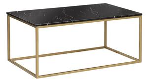 Konferenční stolek DELAND (MDF) (černá + zlatá s mramorovým efektem). 1018601
