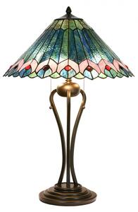 Stolní lampa Tiffany Émeraude – 48x73 cm