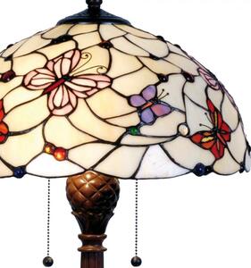 Stolní lampa Tiffany Butterfly Garden – 41x60 cm