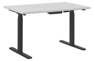 Psací stůl UPPER II (130 x 72 cm) (MDF) (bílá + černá) (el. nastavitelný). 1018762