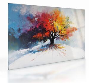 Skleněný obraz - Pestrobarevný strom (70x50 cm)