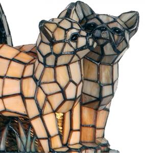 Dekorativní lampa Tiffany kočky – 27x18x35 cm