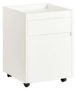 Sobuy Fbt121-W Kancelářský Vozík Boční Vozík Odkládací Stolek Bílý 40X54X40Cm