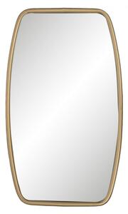 Nástěnné zrcadlo se zlatým kovovým rámem – 35x3x60 cm