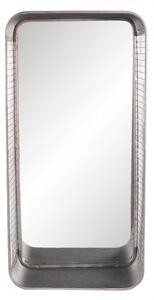 Zrcadlo s drátěným rámem a policí Lutgard – 28x15x57 cm