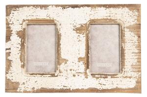Nástěnný dřevěný vintage fotorámeček – 10x15 cm (2)