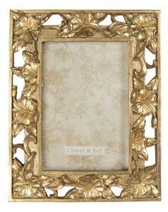 Rámeček na fotografie se zlatými květinovými ornamenty – 10x15 cm