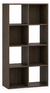Regál Sinde 2x4, tmavý ořech