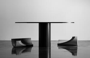 Černý dubový jídelní stůl Lyon Béton Sharp 180 x 120 cm