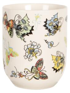 Porcelánový kalíšek na čaj s motýlky – 100 ml