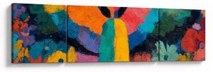 Obraz - Abstraktní anděl s květinami (170x50 cm)