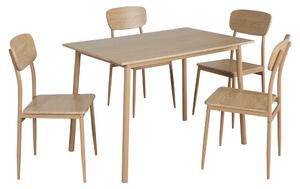 KONDELA Jídelní set 1+4, dub přírodní, LAMIR