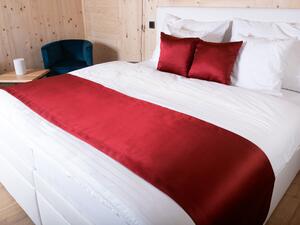 Biante Saténový přehoz/běhoun na postel Satén LUX-037 Červený 60x260 cm