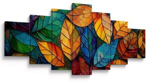 Obraz - Mozaika z listů (210x100 cm)
