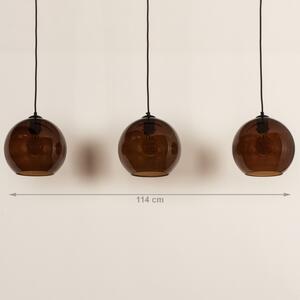 Závěsné designové skleněné svítidlo Prisma Trio Brown (LMD)