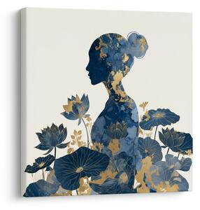 Obraz - Mramorový profil ženy (30x30 cm)