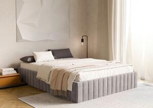 ČALOUNĚNÁ POSTEL, 120/200 cm, světle šedá Boxxx - Postele s úložným prostorem, Online Only