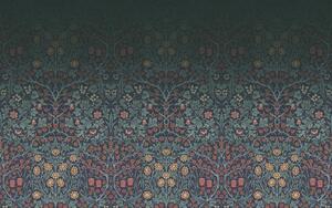 Vliesová obrazová tapeta na zeď, modrá, květiny, ptáci, 125328, William Morris At Home